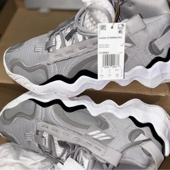 Adidas Light Gray and White Athletic Shoes - Picture 5 of 6